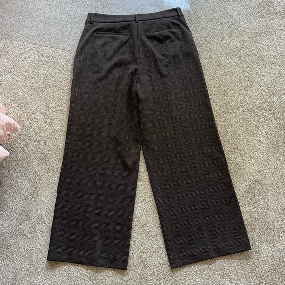 Simply Vera Vera Wang Brown Plaid Wide Leg Trousers - Picture 6 of 7